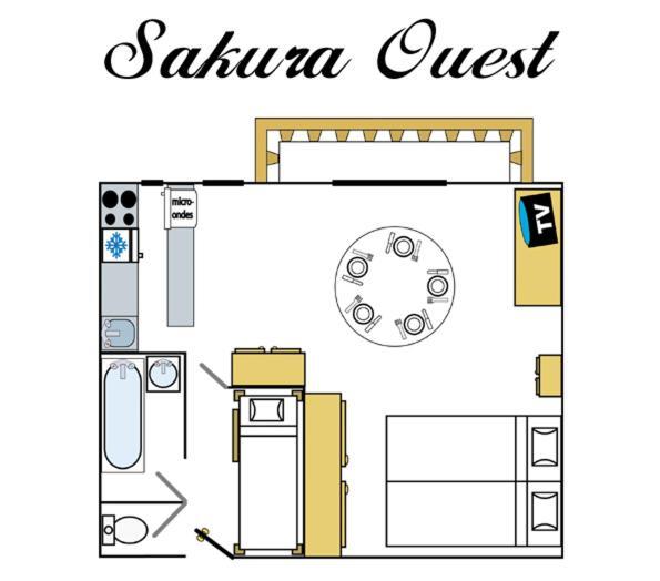 Residence Studio Sakura Val-dʼIsère Oda fotoğraf